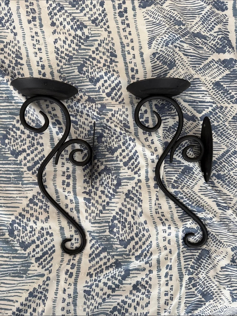 Black Decorative Scroll Wall Sconces